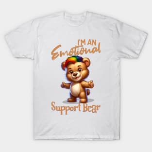 I Am An Emotional Support Bear Pride LGBT Free Hugs T-Shirt